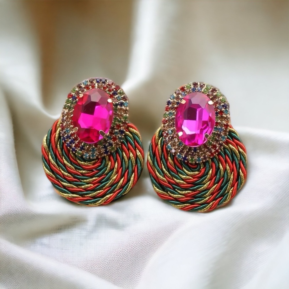 Earrings With Rhinestones